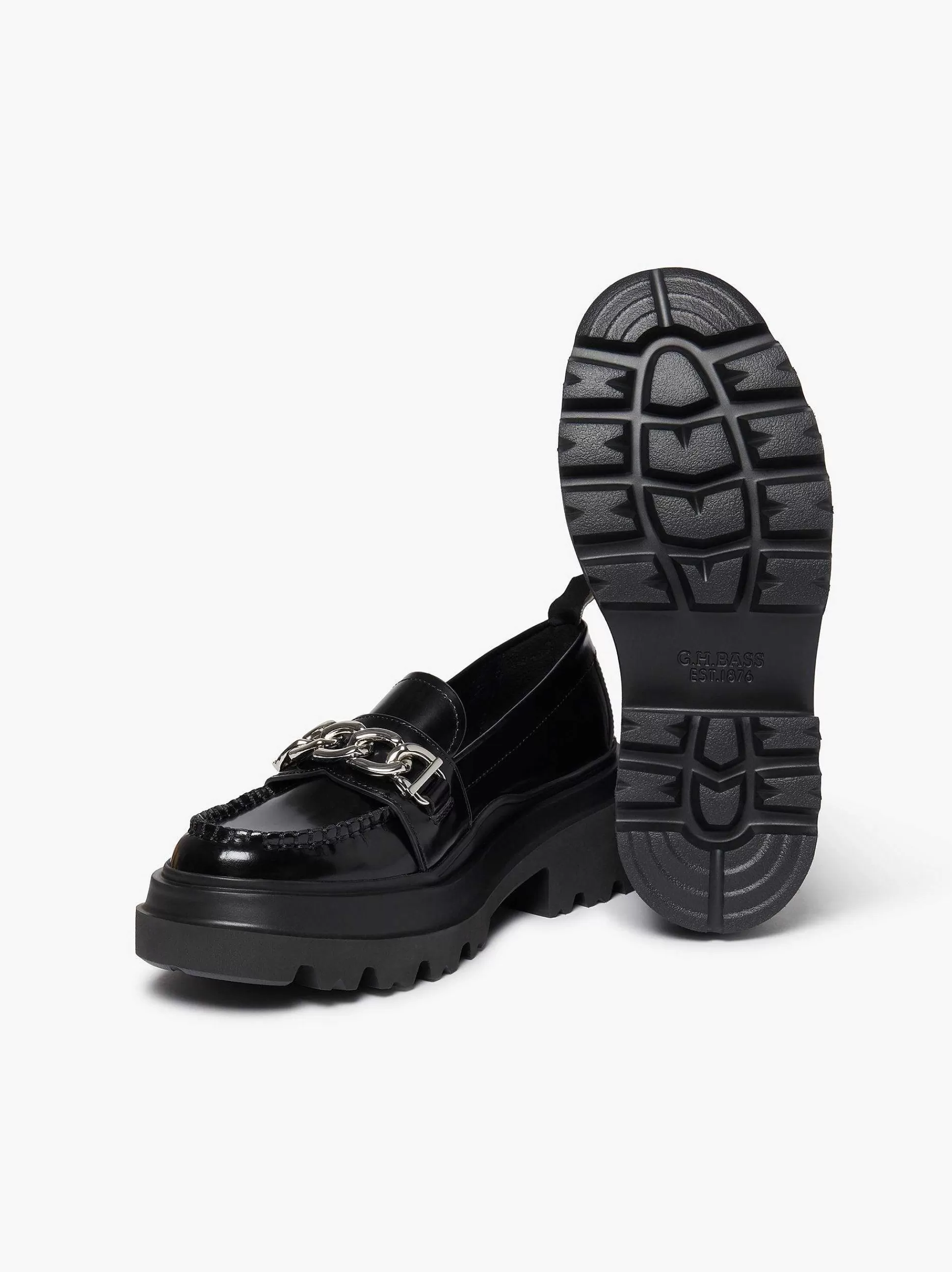 Platform Lug Chain Loafers<G.H.BASS Cheap